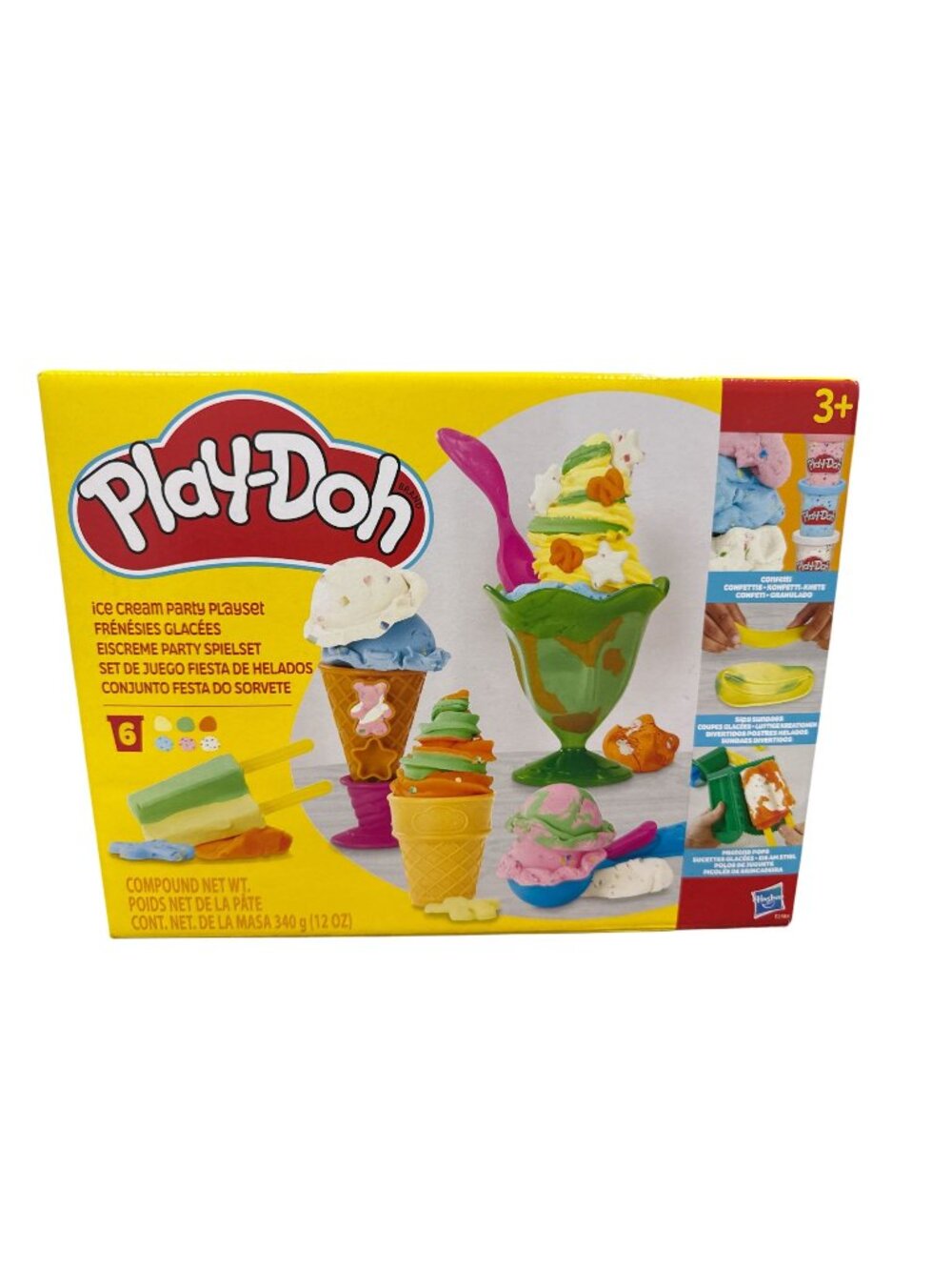 Play-Doh Ice Cream Party Playset With Tools & 6 Colors Ages 3+